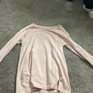 Size 10 light pink lululemon long sleeve swiftly tech! Barely used!